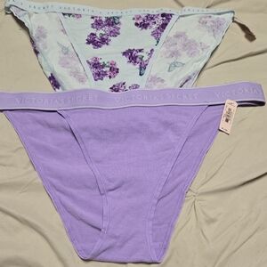 Victoria's Secret Lavender & White Floral Bikini Bottoms - Girls